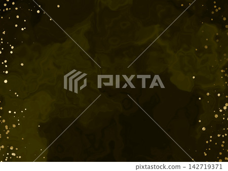 奢華的背景，帶有卡其色大理石和金色潑濺效果 142719371