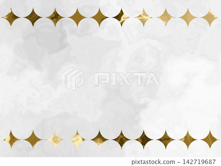 White marble-like gold wave patterned frame White marble-like gold wave patterned frame 142719687