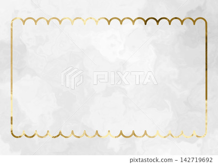 White marble-like gold-plated upper and lower wave frame White marble-like gold-plated upper and lower wave frame 142719692