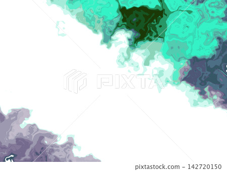 綠色和紫色水彩大理石紋角落背景 綠色和紫色水彩大理石紋角落背景 142720150