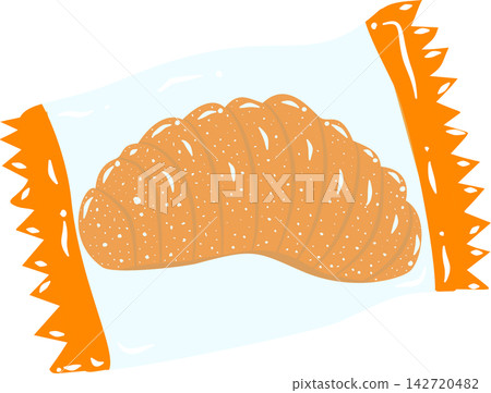 Wrapped Orange Slice Gummy Candy Vector Wrapped Orange Slice Gummy Candy Vector 142720482