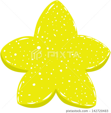Yellow Star Gummy Candy Vector Yellow Star Gummy Candy Vector 142720483