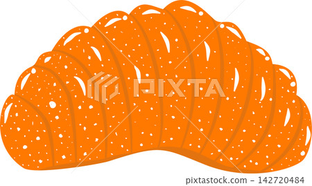 Orange Wedge Gummy Candy Vector 142720484