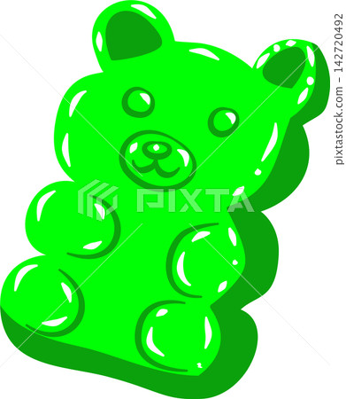 Green Gummy Bear Sweet Candy Vector Green Gummy Bear Sweet Candy Vector 142720492