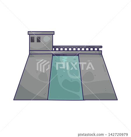Illustration of Dam Illustration of Dam 142720979