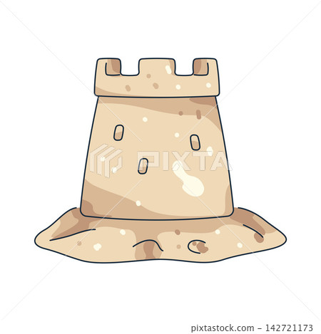 Illustration of sandcastle Illustration of sandcastle 142721173