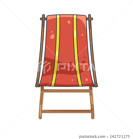 Illustration of beach chair Illustration of beach chair 142721175