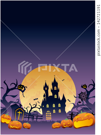Autumn Halloween illustration background Autumn Halloween illustration background 142721191