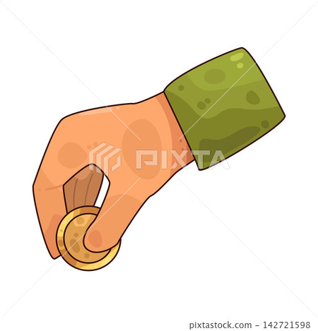 Illustration of Donation Hand Illustration of Donation Hand 142721598