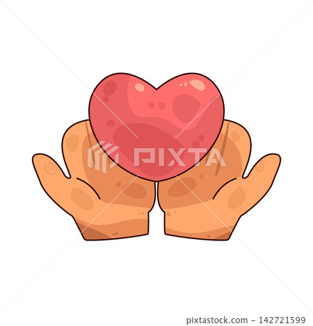Illustration of Heart Hand Illustration of Heart Hand 142721599