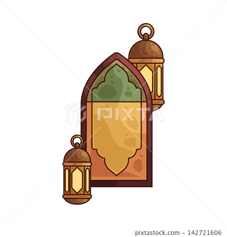 Illustration of Mosque Window Illustration of Mosque Window 142721606