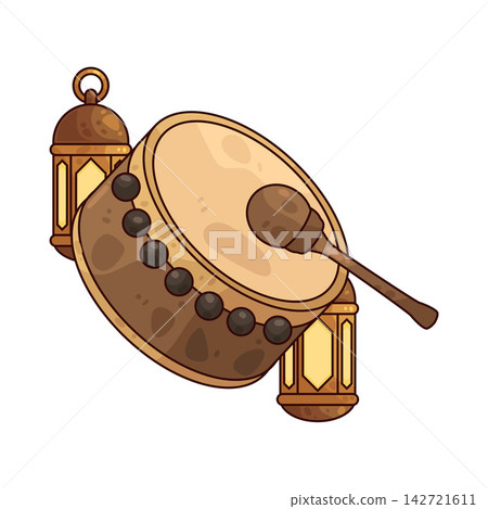 Illustration of Ramadan Drum Illustration of Ramadan Drum 142721611