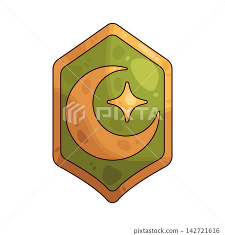 Illustration of Crescent Badge Illustration of Crescent Badge 142721616