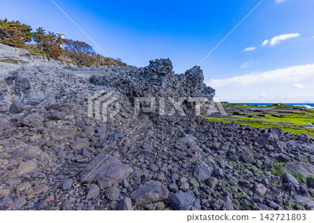[Shizuoka Prefecture] Ebisu Island in the Izu Peninsula Geopark: Beautiful geological formations of submarine debris flows. 142721803