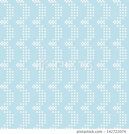 Baby Blue Dotted Chevron Textured  Knitting Grid seamless pattern design for fashion and home textiles, graphics, knitwear and backgrounds 142722074