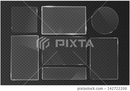 Glossy vector plastic square rectangle. Glossy vector plastic square rectangle. 142722208