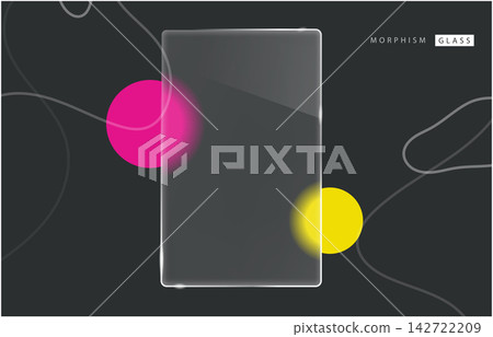 3d glassmorphism vector transparent background. 3d glassmorphism vector transparent background. 142722209