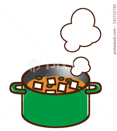 Tofu miso soup (in a green pot with two handles) 142722783