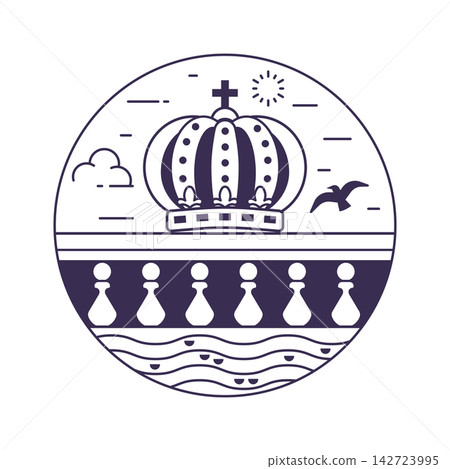 Skeppsholm Bridge Stockholm Landmark Line Icon Skeppsholm Bridge Stockholm Landmark Line Icon 142723995