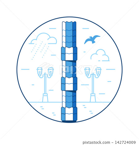 Sergels Torg Obelisk Stockholm Landmark Line Icon Sergels Torg Obelisk Stockholm Landmark Line Icon 142724009