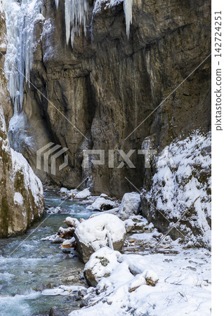 Partnachklamm or Partnach gorge in wintertime Partnachklamm or Partnach gorge in wintertime 142724251