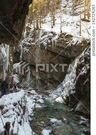 Partnachklamm or Partnach gorge in wintertime Partnachklamm or Partnach gorge in wintertime 142724265