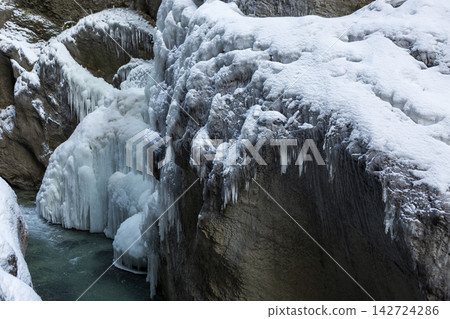 Partnachklamm or Partnach gorge in wintertime Partnachklamm or Partnach gorge in wintertime 142724286