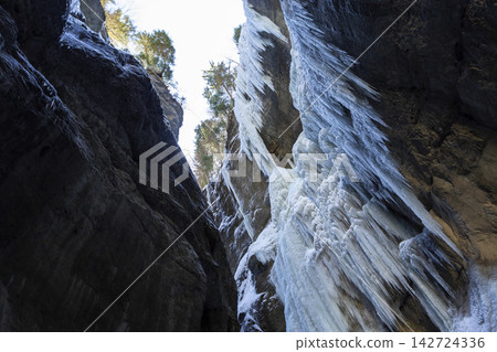 Partnachklamm or Partnach gorge in wintertime Partnachklamm or Partnach gorge in wintertime 142724336