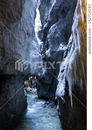 Partnachklamm or Partnach gorge in wintertime Partnachklamm or Partnach gorge in wintertime 142724342