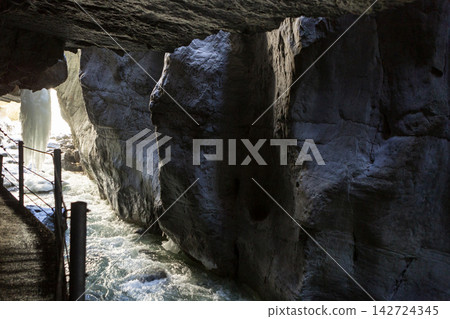 Partnachklamm or Partnach gorge in wintertime Partnachklamm or Partnach gorge in wintertime 142724345