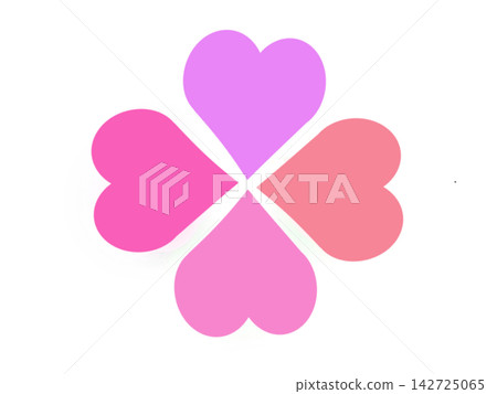 五彩繽紛的心形三葉草 五彩繽紛的心形三葉草 142725065