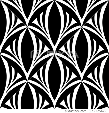Modern geometric monochrome seamless pattern Modern geometric monochrome seamless pattern 142725622