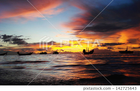 sunset on the beach 142725643