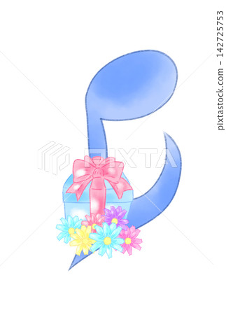 Cute musical notes with presents Cute musical notes with presents 142725753