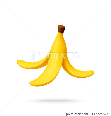 Banana peel 3d icon Banana peel 3d icon 142725824