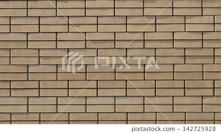 A smooth, neat wall made of modern beige or light-sand-colored facing brick. The rectangular blocks are laid in a staggered pattern. Dark horizontal and vertical joints accentuate the geometry. A smooth, neat wall made of modern beige or light-sand-colored facing brick. The rectangular blocks are laid in a staggered pattern. Dark horizontal and vertical joints accentuate the geometry. 142725928