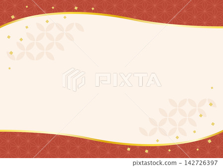 A simple, high-quality Japanese pattern background with a red frame. A simple, high-quality Japanese pattern background with a red frame. 142726397