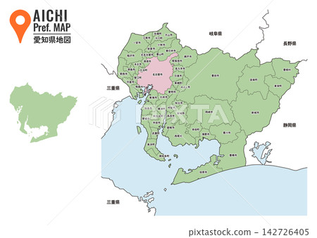 愛知縣地圖 愛知縣地圖 142726405