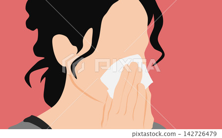 Illustration of hay fever Illustration of hay fever 142726479
