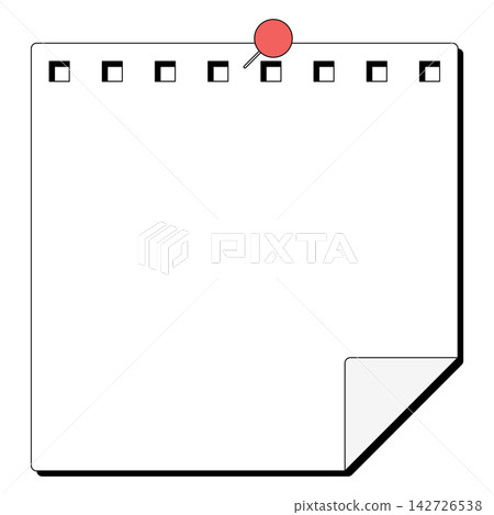A set of thumbtacks and memo paper, plain, with a frame. 142726538