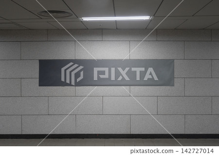 Indoor Banner Advertising Mockup Template Indoor Banner Advertising Mockup Template 142727014