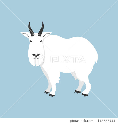 Mountain goat. Snow goat. Vector illustration Mountain goat. Snow goat. Vector illustration 142727533