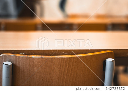 Empty School Chair Detail in Classroom 142727852