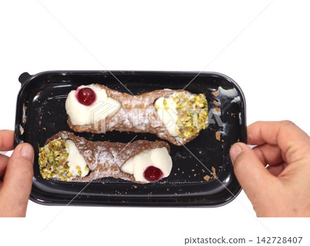 traditional Sicilian pastas Sicilian cannoli traditional Sicilian pastas Sicilian cannoli 142728407