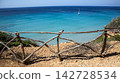 wooden bridge over the sea 142728534