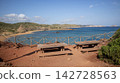 wooden chairs on tropical beach 142728563