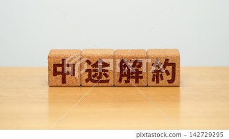 一塊木塊,上面寫著「提前終止」。 一塊木塊,上面寫著「提前終止」。 142729295