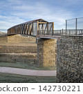 bike trail with overpass across railroad tracks in Fort Collins Colorado - Siphon Pedestrian Overpass and Power Trail 142730221
