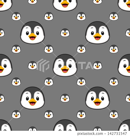 Vector seamless pattern of a penguin 142731547