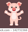 Vector image of a pig 142731566